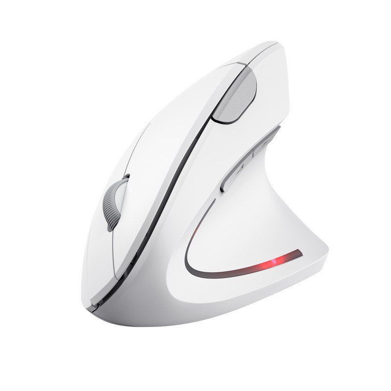 Trust Verto Vertical ergonominė belaidė pelė balta (25132)