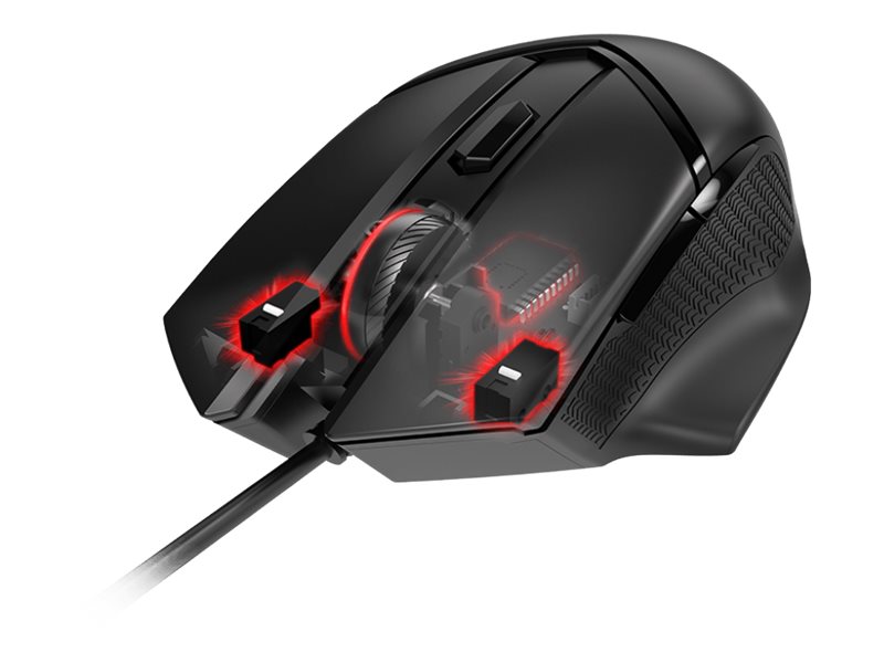 MSI CLUTCHGM20 ELITE Gaming USB RGB Adjustable up to 6400 DPI Desktop Laptop Gaming Grade Optical Mouse (Clutch GM20 ELITE) | MSI