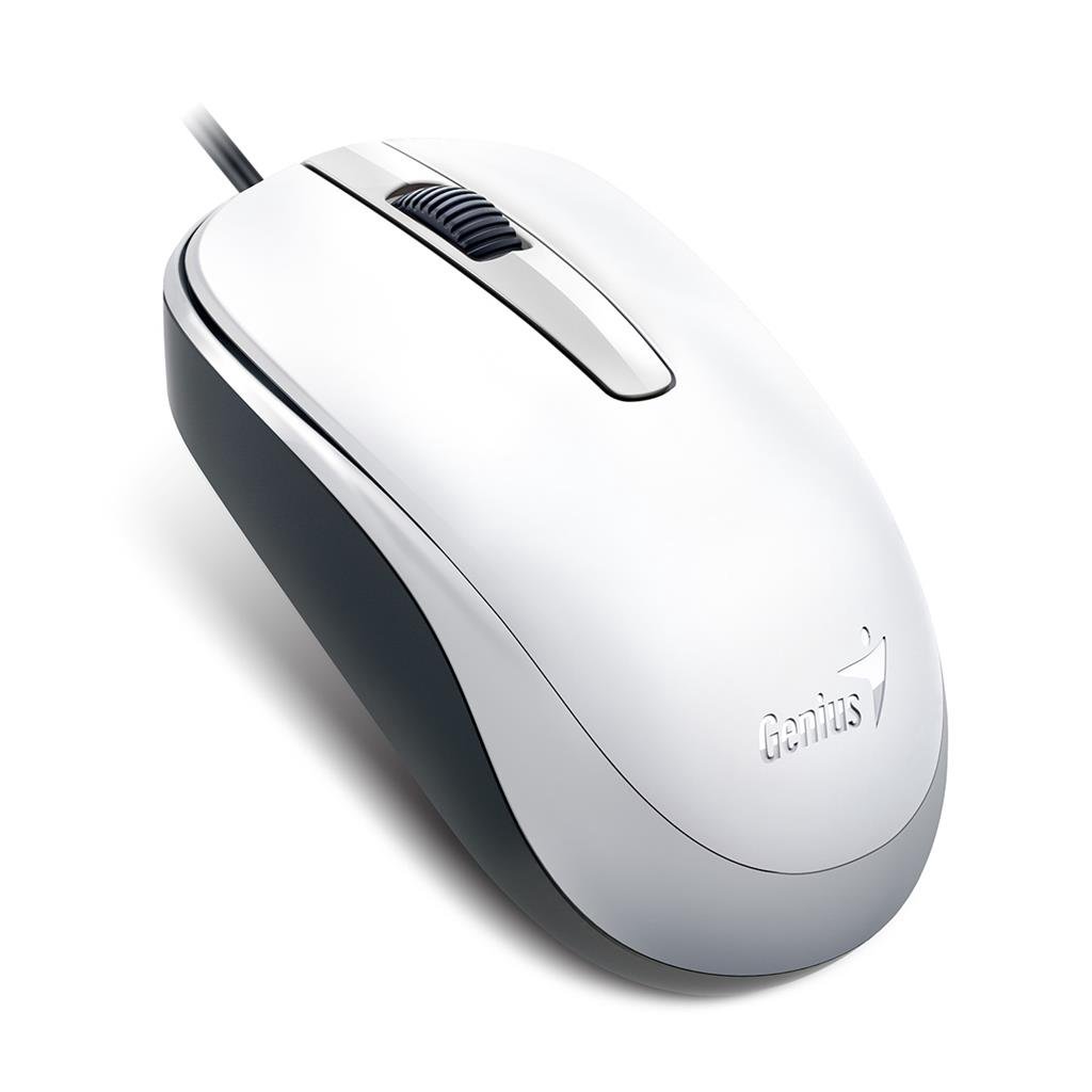 Kompiuterio pelė Genius optinė laidinė DX-120, balta