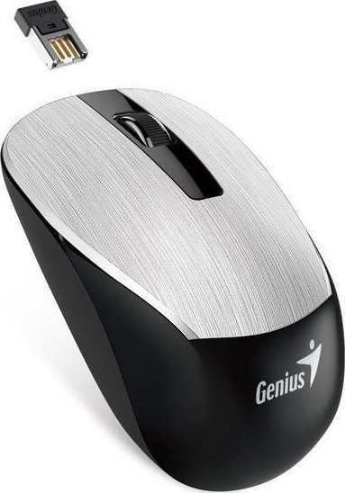Mouse Genius Genius Mouse NX-7015, 1600DPI, 2.4 [GHz], optical, 3rd, wireless USB, silver, AA