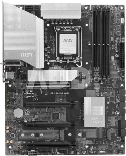 MSI PRO B860-P WIFI | Processor family Intel | Processor socket LGA1851 | DDR5 | Supported hard disk drive interfaces SATA, M.2 | Number of SATA connectors 4