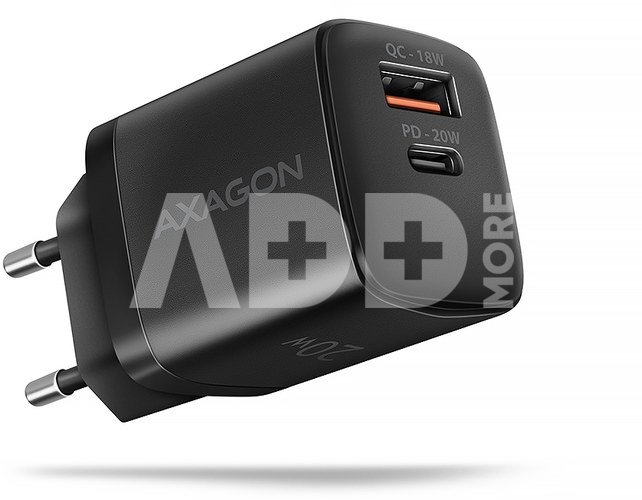 AXAGON Wallcharger 2x port (USB-A + USB-C), 20W | ACU-PQ20