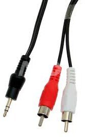 Sbox 3.5mm M.->2 X RCA M, 2M 3.5-2RCA-M/M-2