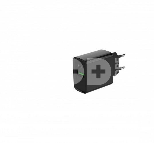 Gembird TA-UC-PDQC20-01-BK 2-port 20W USB fast charger,Black