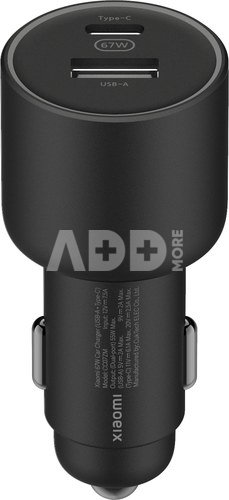 Xiaomi 67W Car Charger (USB-A + Type-C) Black