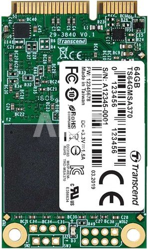 Transcend MSA370 mSATA SSD 64GB SATA III