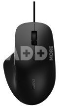 Rapoo N500 black ergonomic wired optical Mouse