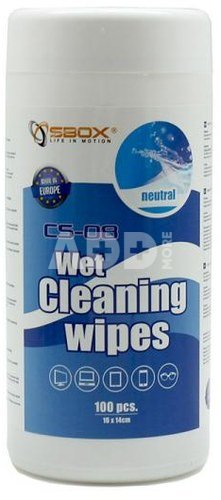 Sbox CS-08 Wet Cleaning Wipes 100pcs