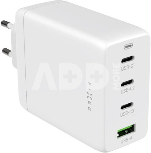 Fixed GaN 3xUSB-C/USB Travel Charger 100W | FIXCG100-3CU-WH