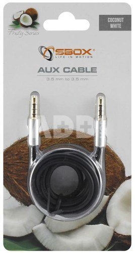 Sbox AUX Cable 3.5mm to 3.5mm 3535-1.5W coconut white