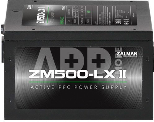 Zalman ZM500-LXII 500W, Active PFC, 85%, 200-240V, EU