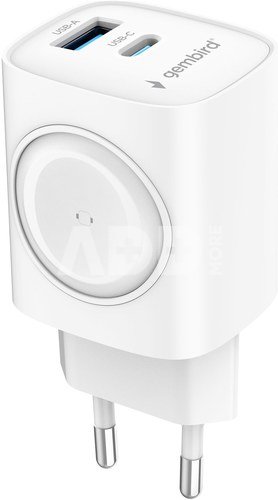 Gembird 2-in-1 20 W Apple Watch and Phone Fast Charger | TA-UC-PDQCW20-01-W