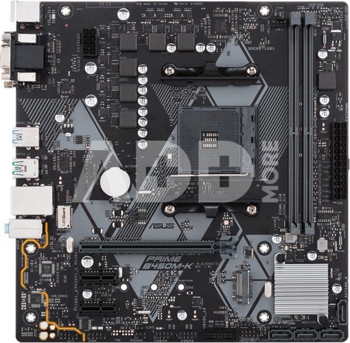 Asus PRIME B450M-K II Memory slots 2, Chipset AMD B, Processor family AMD, Micro ATX, DDR4, Processor socket AM4