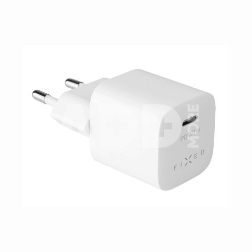 FIXED Mini USB-C Travel Charger 30W, White