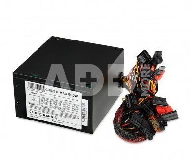 iBOX Power Supply 600 W CUBE II APFC 12 CM BLACK