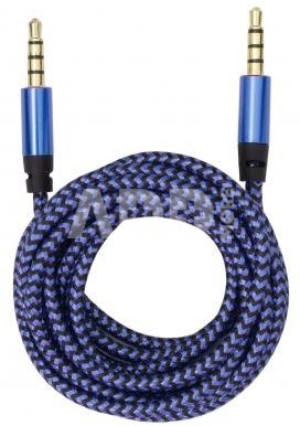 Sbox AUX Cable 3.5mm to 3.5mm fruity blue 3535-1.5BL