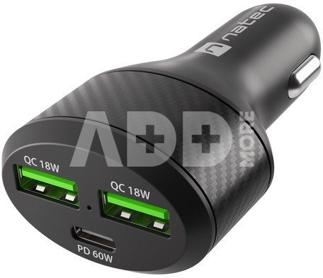 Natec Car Charger Coney Black