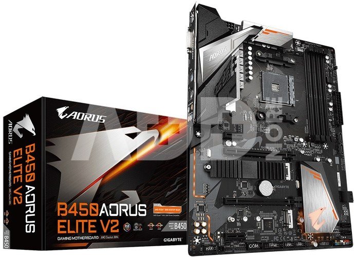 Gigabyte B450 AORUS ELITE V2 Motherboard AM4 4DDR4 DVI/HDMI/M.2 ATX