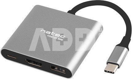 Natec Multi-Port Adapter, Fowler, USB-C, HDMI, USB 3.0