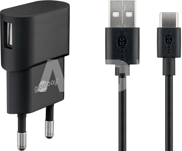 Goobay 45298 USB-C™ Charger Set (5 W), cable 1 m, Black