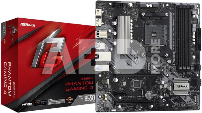 ASRock B550M Phantom Gaming 4 | Processor family AMD | Processor socket AM4 | DDR4 | Supported hard disk drive interfaces SATA, M.2 | Number of SATA connectors 4