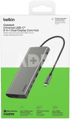Belkin USB-C 8-in-1 dual displ HUB