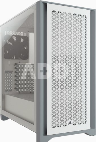 Corsair Computer Case 4000D Side window, White, ATX, Power supply included No