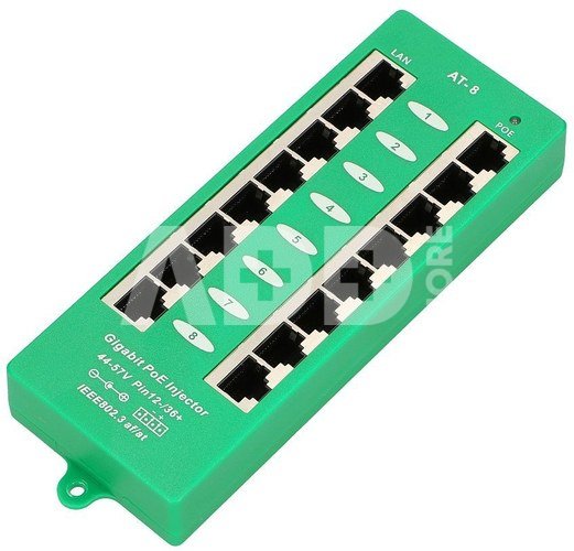 Extralink PoE Injector 8 ports Gigabit