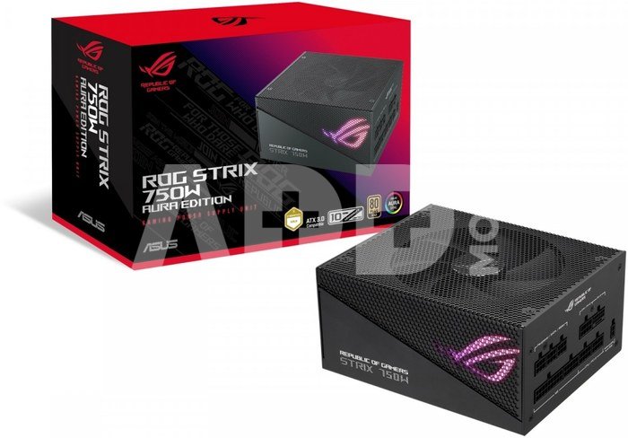 Asus Power supply Rog Strix 750W 80+ Gold Aura ATX 3.0 black