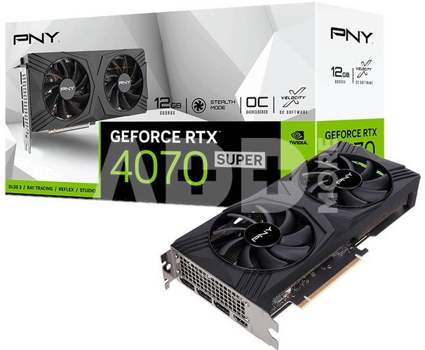 PNY Graphics card GeForce RTX 4070 SUPER 12GB VERTO DUAL FAN OC