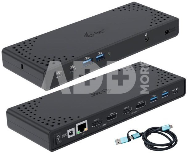 i-tec Docking Station USB 3.0 / USB-C / Thunderbolt 3 Dual Display Gen2 + Power Delivery 100W