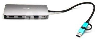 i-tec Docking Station USB 3.0/USB-C/Thunderbolt 3x Display Metal Nano Dock LAN +Power Delivery 100W
