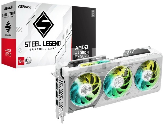 ASRock Graphics card Radeon RX 9070 Steel Legend 16 GB