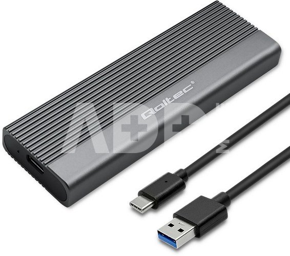 Qoltec Enclosure for SSD M.2 drive,SATA,NGFF,USB C