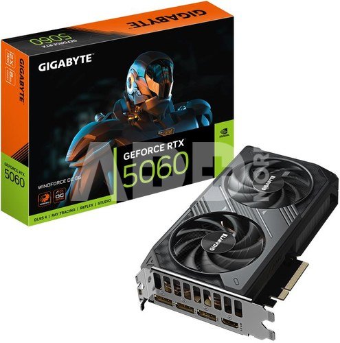 Graphics Card|GIGABYTE|NVIDIA GeForce RTX 5060|8 GB|GDDR7|128 bit|PCIE 5.0 16x|GPU 2512 MHz|1xHDMI|3xDisplayPort|GV-N5060WF2OC-8GD