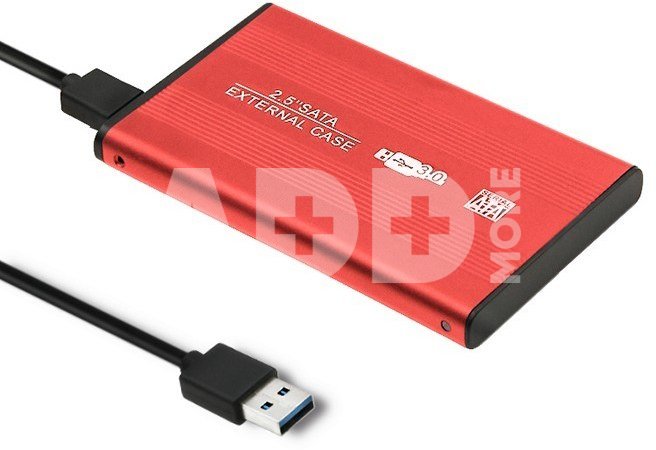 Qoltec Hard drive adapterUSB3.0 HDD/SSD 2.5" SATA3 red