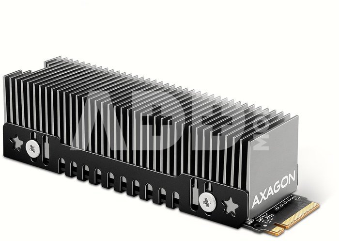 AXAGON Aluminum passive cooler for single and double-sided M.2 SSDs size 2280, height 24 mm | CLR-M2XT