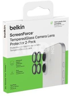 1x2 Belkin Kameralinsenschutz TempGlass iPhone 16/16 Plus
