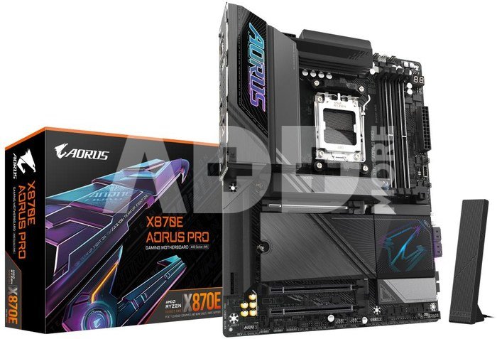 Mainboard|GIGABYTE|AMD X870E|SAM5|ATX|Memory DDR5|Memory slots 4|1xPCI-Express 3.0 4x|1xPCI-Express 4.0 4x	|1xPCI-Express 5.0 16x|4xM.2|1xHDMI|2xUSB 2.0|7xUSB 3.2|2xUSB-C|1xOptical S/PDIF|1xRJ45|2xAudio port|X870EAORUSPRO1.1