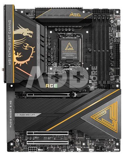 MSI MEG Z890 ACE | Processor family Intel | Processor socket LGA1851 | Supported hard disk drive interfaces SATA, M.2 | Number of SATA connectors 4
