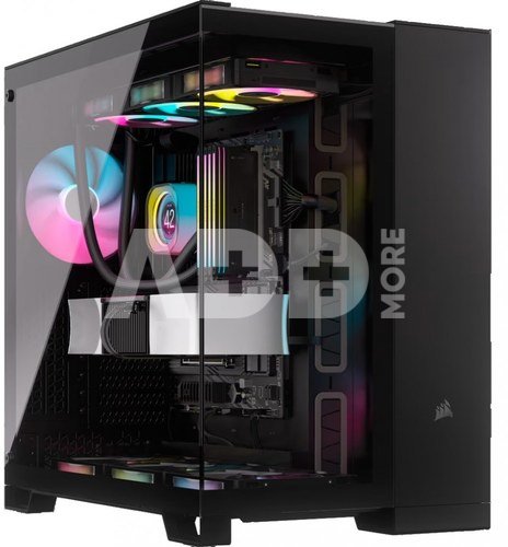 Corsair | Dual Chamber PC Case | 6500X | Black/Obsidian Aluminum | Mid-Tower | Power supply included No