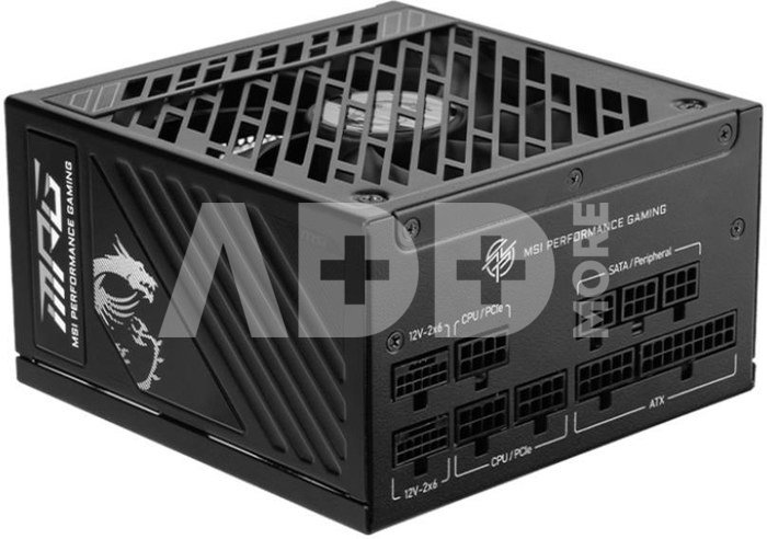 Power Supply|MSI|MPG A850GS PCIE5|ATX 3.1|850 Watts|Efficiency 80 PLUS GOLD|PFC Active|MPGA850GSPCIE5