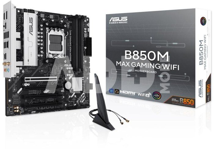 Mainboard|ASUS|AMD B850|SAM5|Micro-ATX|Memory DDR5|Memory slots 4|3xPCI-Express 4.0 16x|1xPCI-Express 5.0 16x|3xM.2|1xHDMI|1xDisplayPort|5xUSB 2.0|2xUSB 3.2|2xUSB-C|1xRJ45|3xAudio port|B850MMAXGAMINGWIFI