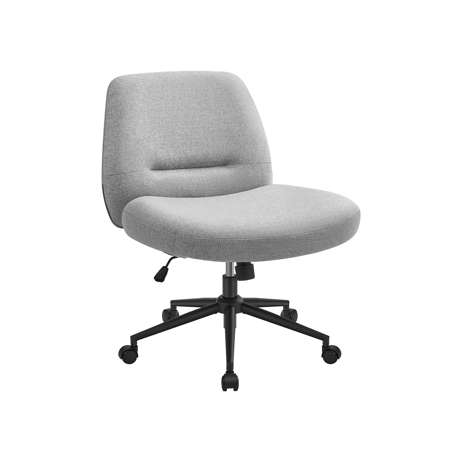 Plati reguliuojamo aukščio biuro kėdė | 70 x 70 x (82-90) cm | Pilka