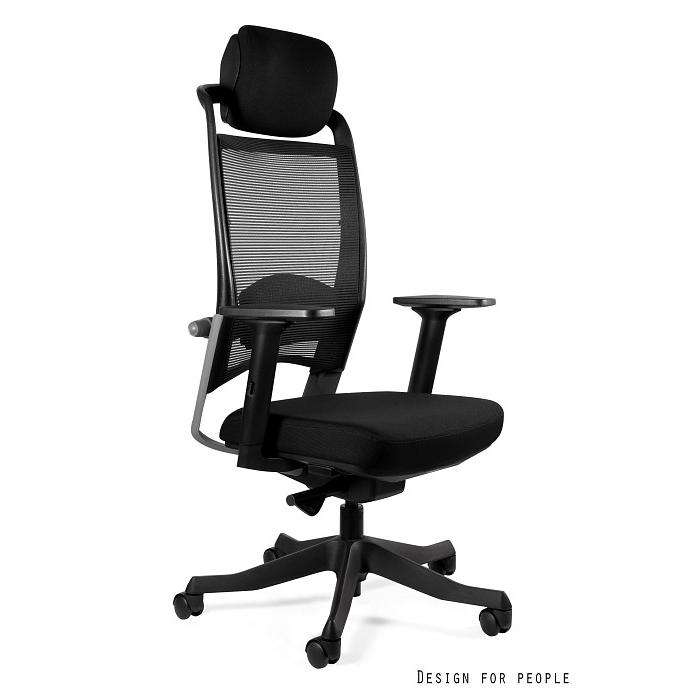 Profesionali Ergonominė Biuro kėdė | FULKRUM - BLACK MESH/FABRIC BL