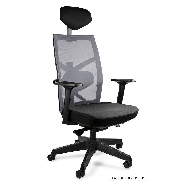 Profesionali Ergonominė Biuro kėdė | TUNE - BLACK, GREY MESH/FABRIC BL