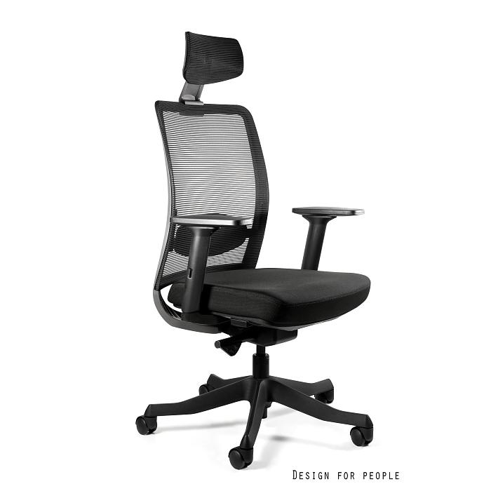 Profesionali Ergonominė Biuro kėdė | ANGGUN - BLACK, BLACK MESH/FABRIC BL