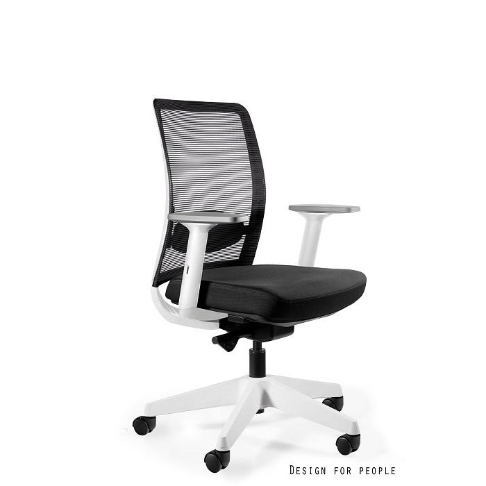 Profesionali Ergonominė Biuro kėdė | ANGGUN M - WHITE, BLACK MESH/FABRIC BL