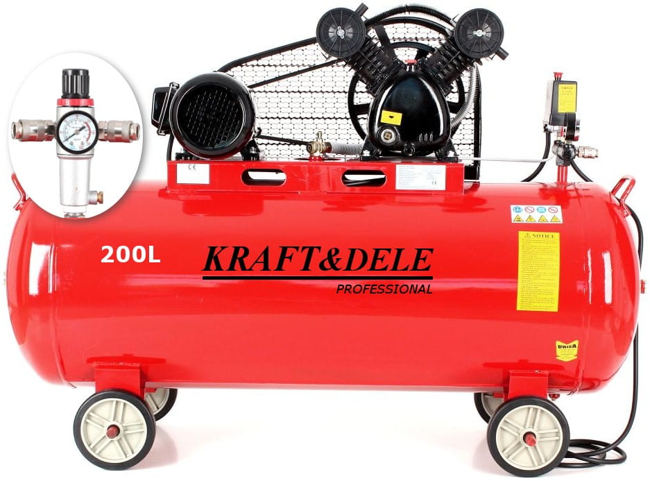 Stūmoklinis/diržinis oro kompresorius 200L 3,8kW KD1473