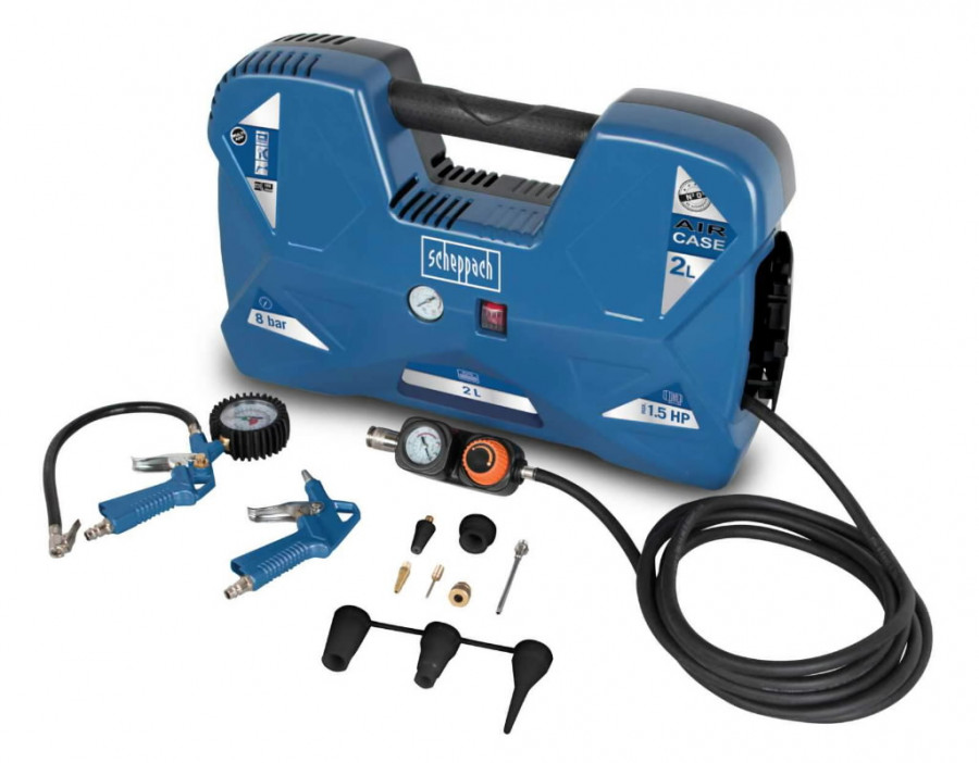 Mobilus kompresorius AIR CASE oil free, Scheppach